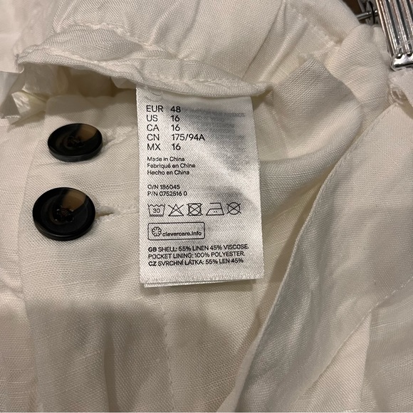 Linen blend paper bag pants - Picture 4 of 4